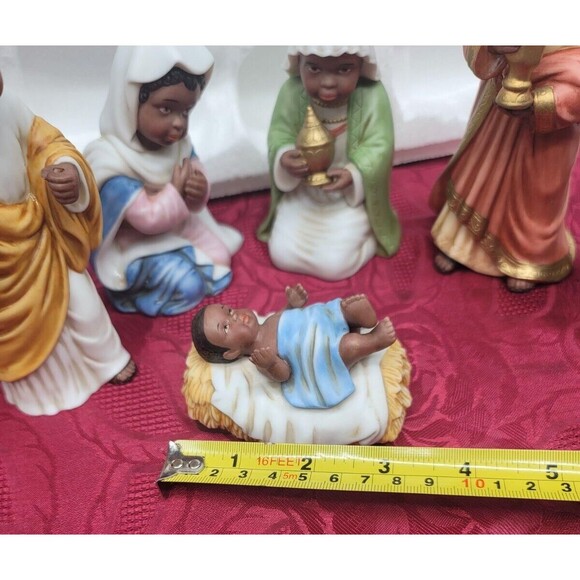 Vintage Homco Little Ones Nativity Set 6 Figurines Home Interiors #57076 - Picture 11 of 13